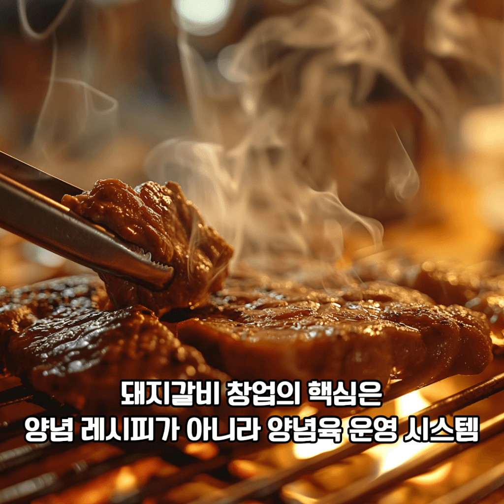 돼지갈비 창업의 핵심은 양념 레시피가 아니라 양념육 운영 시스템이다