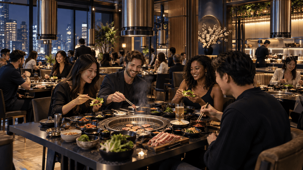해외 한식당 창업, 미국 영국 현지 고객이 테이블 그릴 반찬 쌈문화를 체험하는 Korean BBQ 한식당